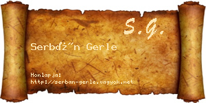 Serbán Gerle névjegykártya